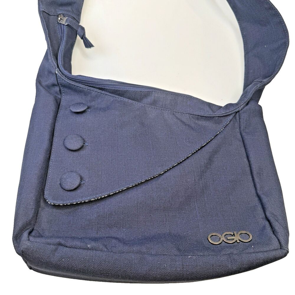 OGIO Brooklyn Crossbody Tablet Purse Shoulder Bag Navy Blue Padded EUC